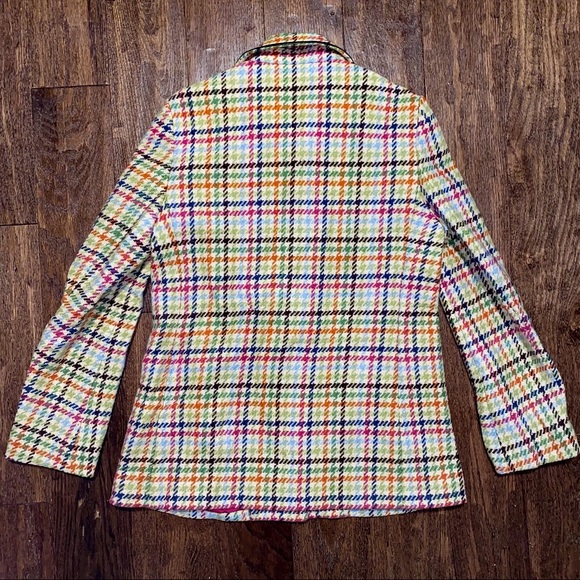 Coach Hampton Tattersall Houndstooth Wool Jacket Coat - Picture 3 of 7